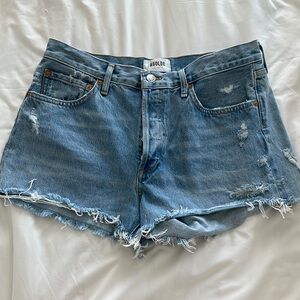 AGOLDE Women's Blue Denim Shorts